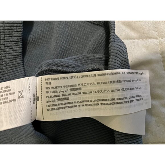 HOLLISTER Women’s Long Sleeve Henley Top Small Blue Ribbed Stretch Button Front - Picture 6 of 11